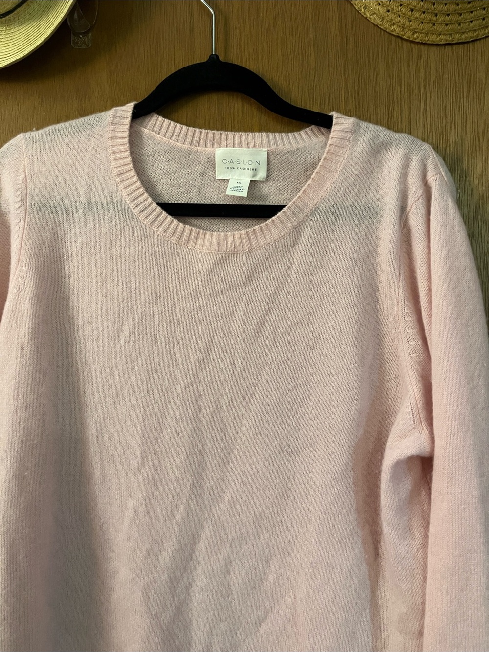 Caslon Soft Pink Cashmere Crewneck Sweater